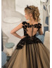 Black Lace Tulle Sweet Flower Girl Dress